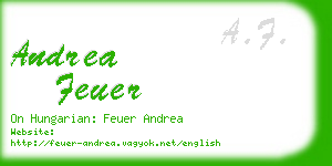 andrea feuer business card